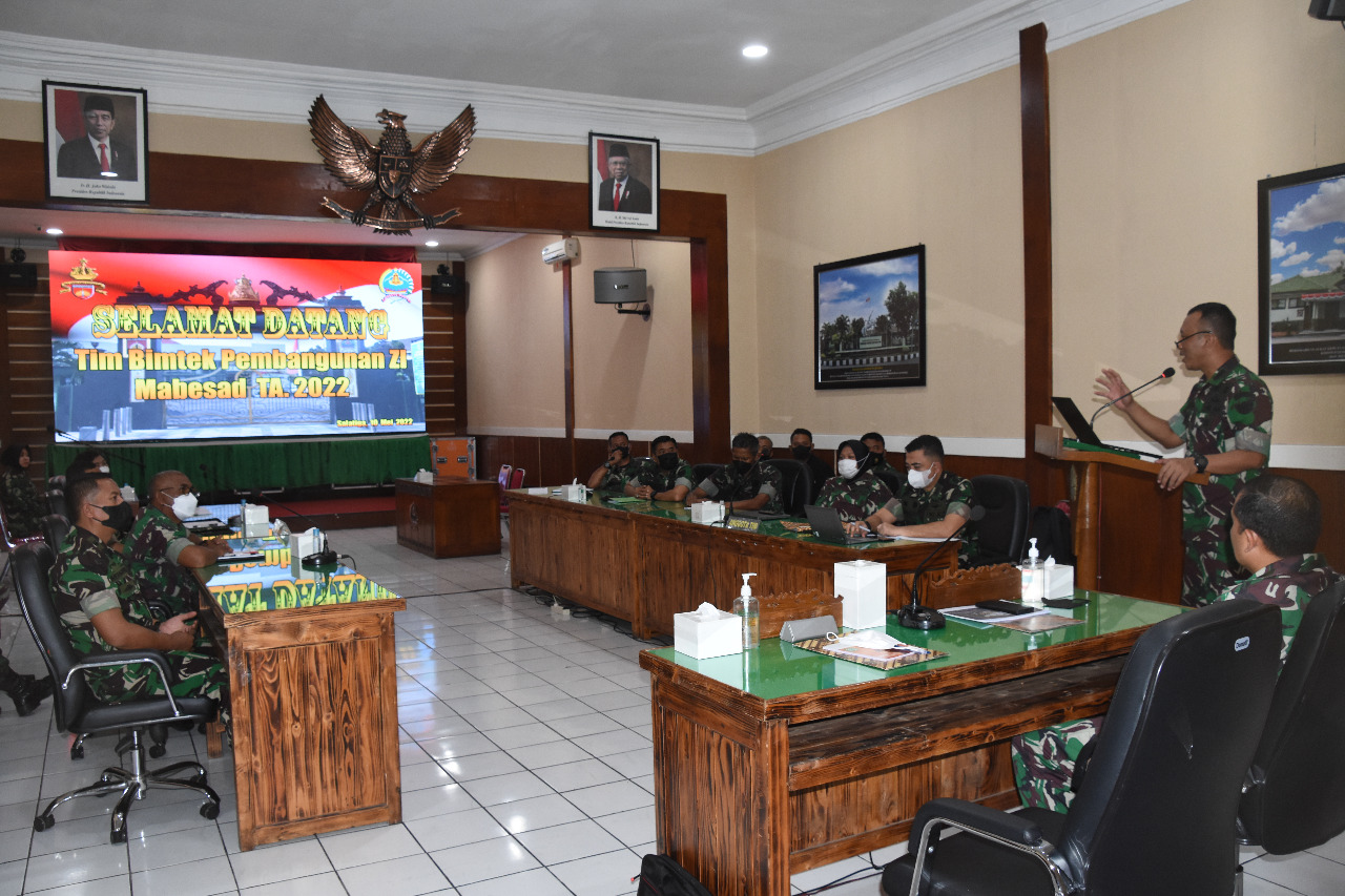 Korem 073/Makutarama Laksanakan Kegiatan Bimbingan Teknis Zona Integritas TNI AD Tahun 2022